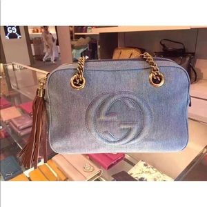 Denim Gucci Soho bag